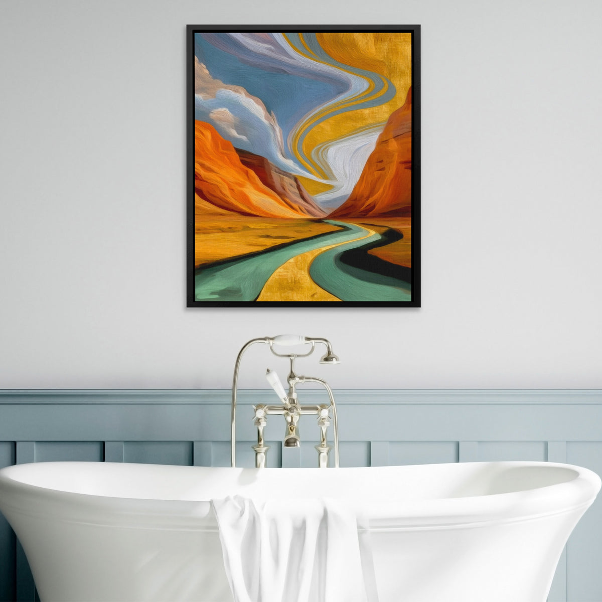 Desert Canyon Convergence — Desert Canyon Convergence Bathtub Wall Art 38