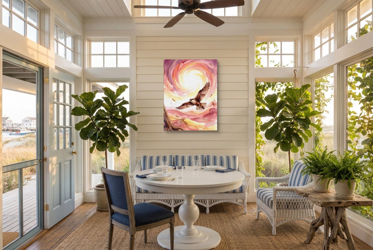 Desert Falcon Ascends - Luxury Wall Art