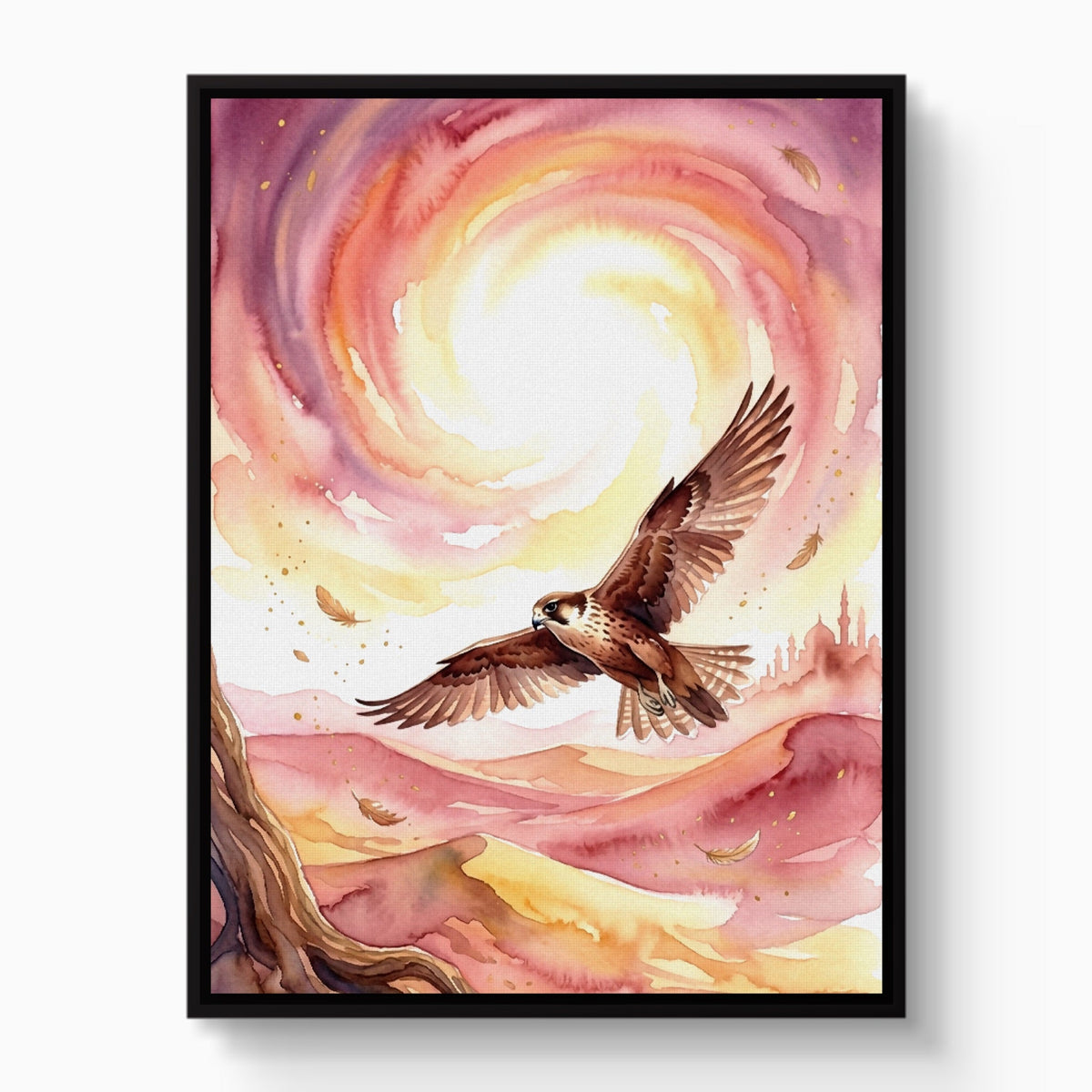 Desert Falcon Ascends - Luxury Wall Art