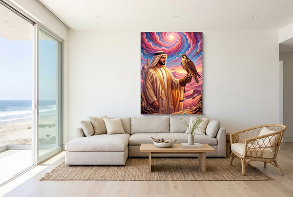 Desert Falconry in a room