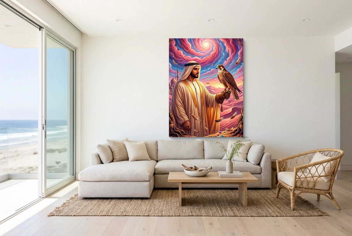 Desert Falconry - Luxury Wall Art