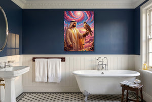 Desert Falconry — desert falconry small bathroom interior 2 1port flush print