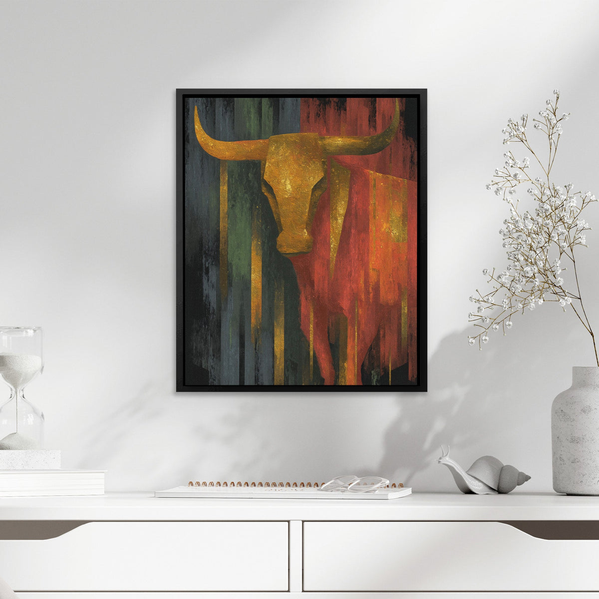 Desert Ghost Longhorn - Luxury Wall Art