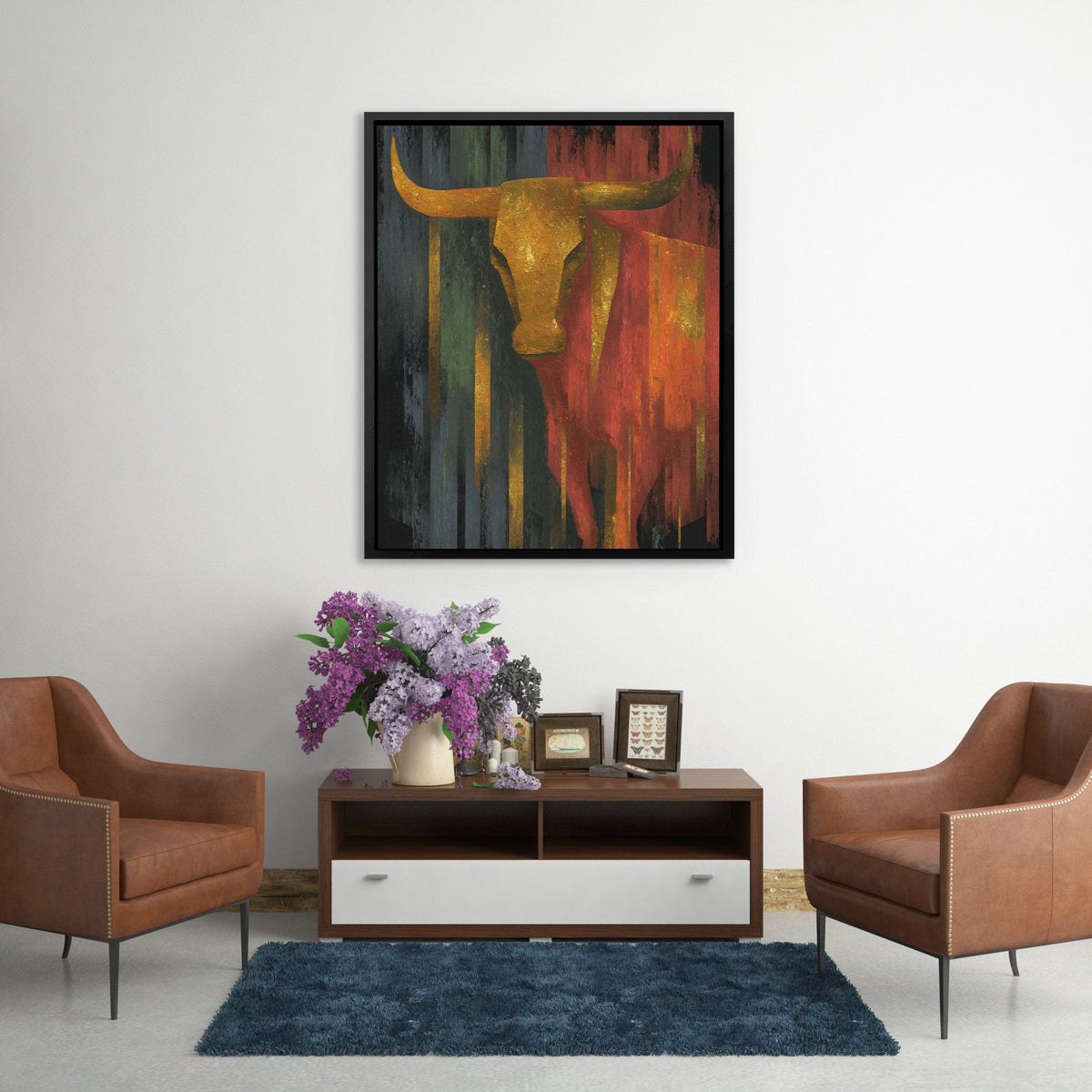 Desert Ghost Longhorn - Luxury Wall Art