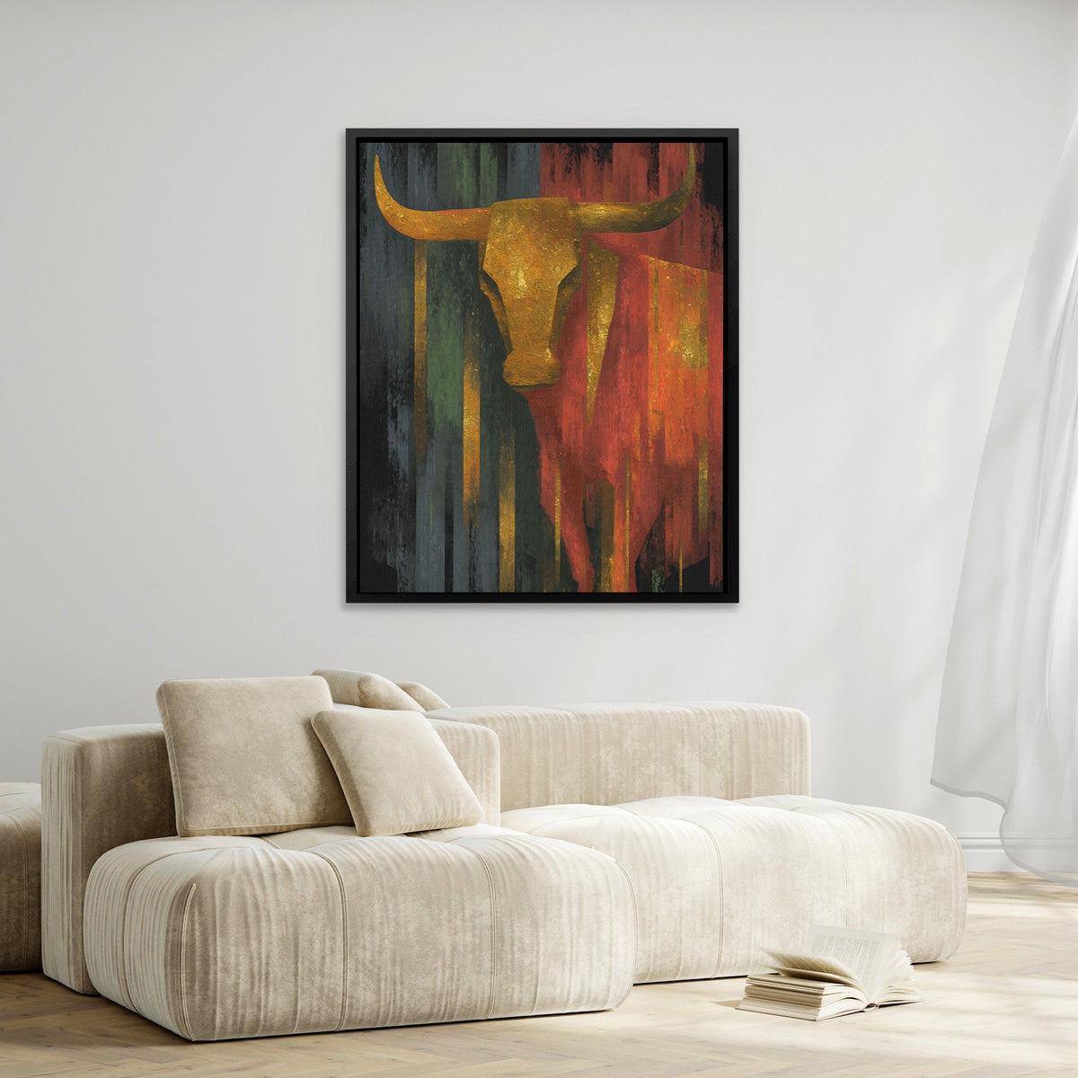 Desert Ghost Longhorn - Luxury Wall Art