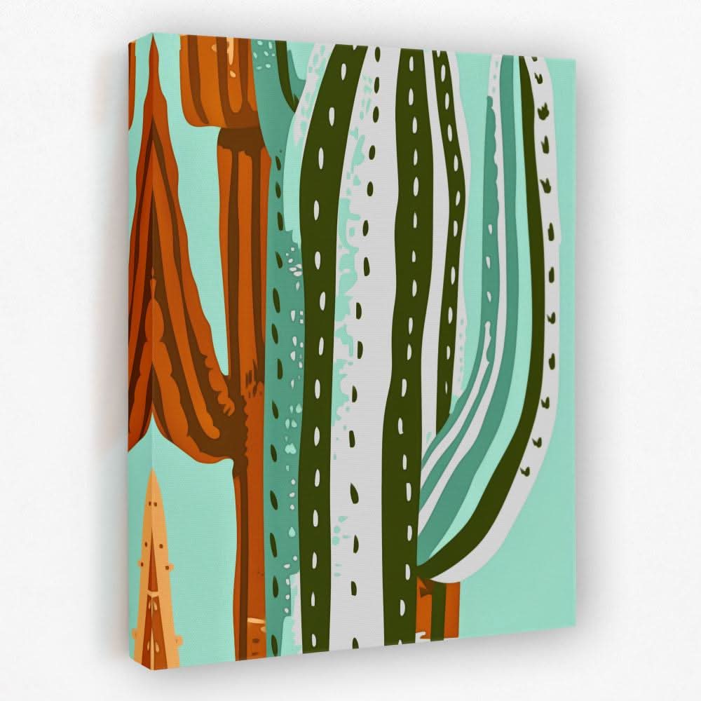 Desert Prickles - Cactus Canvas Wall Art