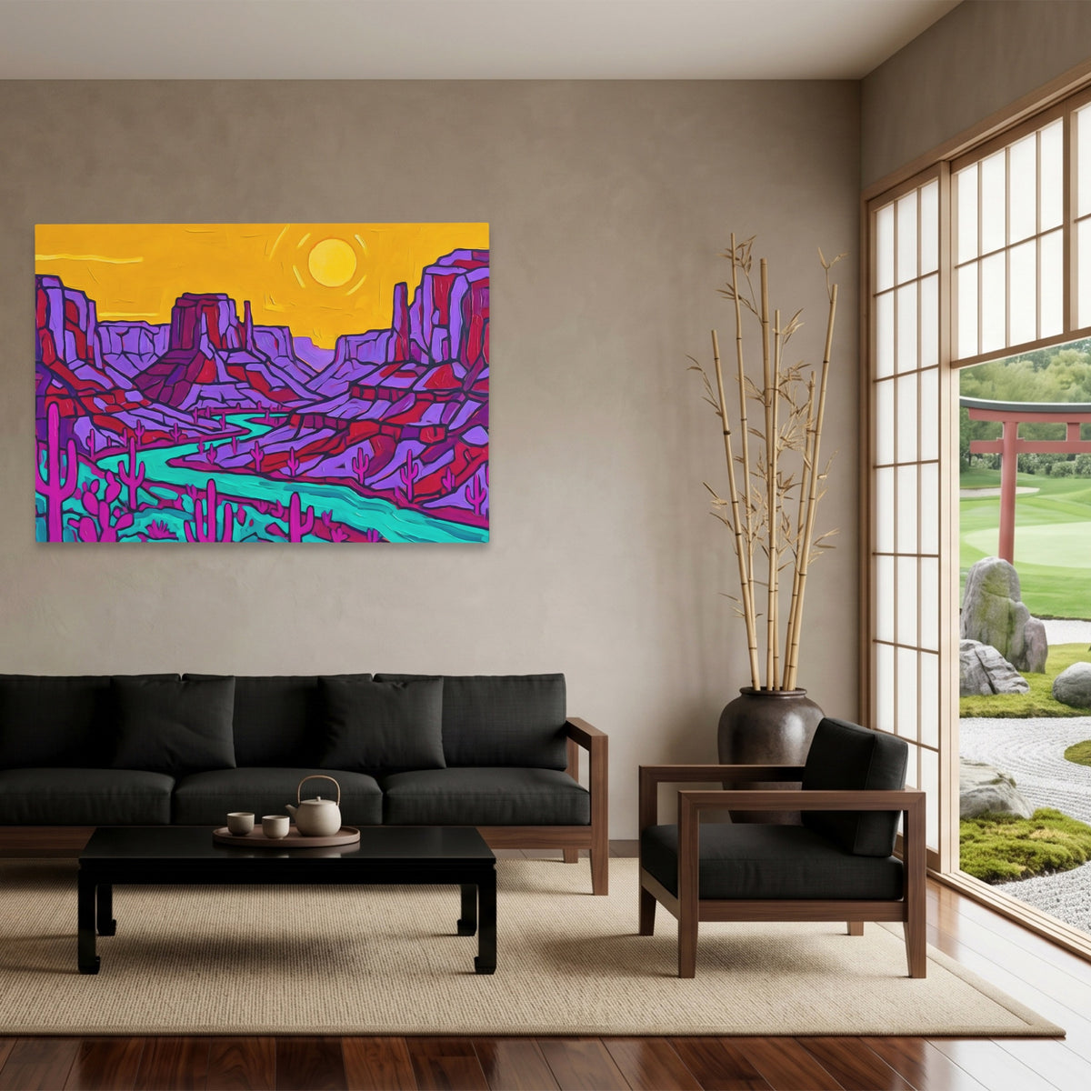 Desert Saguaro Twilight — Desert Saguaro Twilight Japanese Garden Land 38