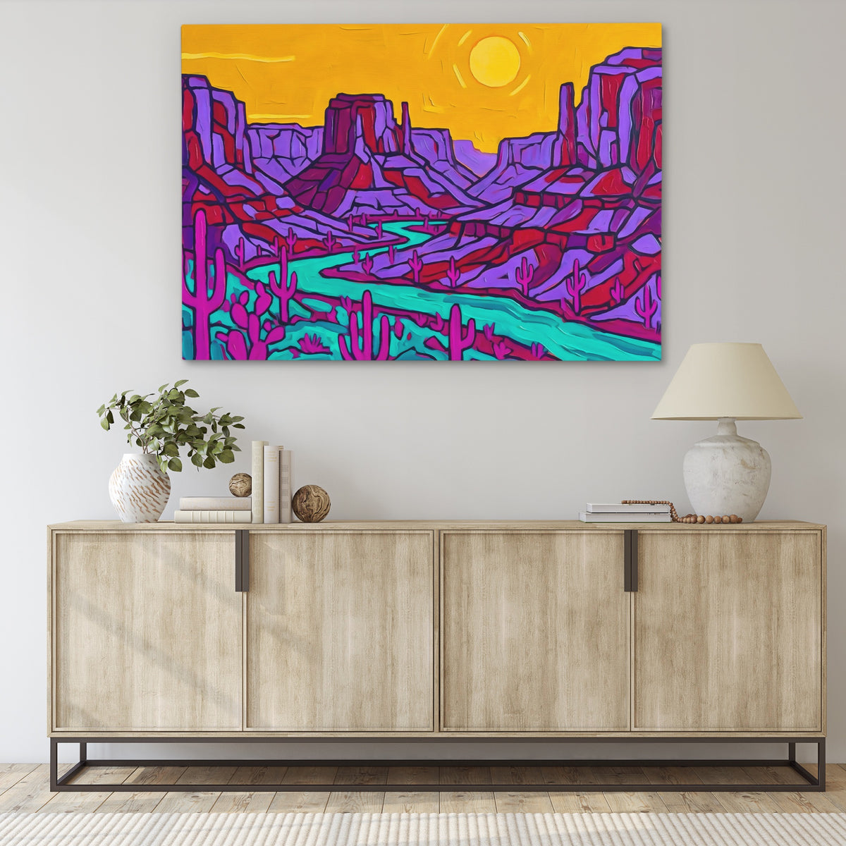 Desert Saguaro Twilight — Desert Saguaro Twilight Living Room Desk 86