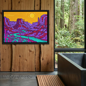 Desert Saguaro Twilight — Desert Saguaro Twilight Outdoor Bathroom Log Land 166