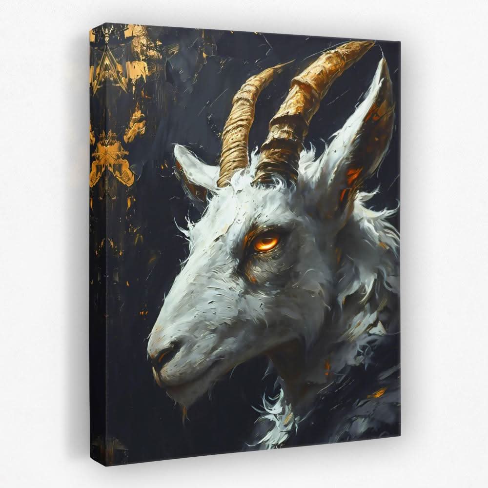 Devilish Goat - Animals Canvas Wall Art