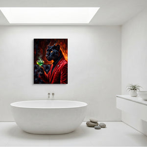 Devilish Panther — devilish panther sq minimalist bathroom 1port flush print