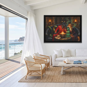 Devil's Emerald Covenant canvas wall art, room view