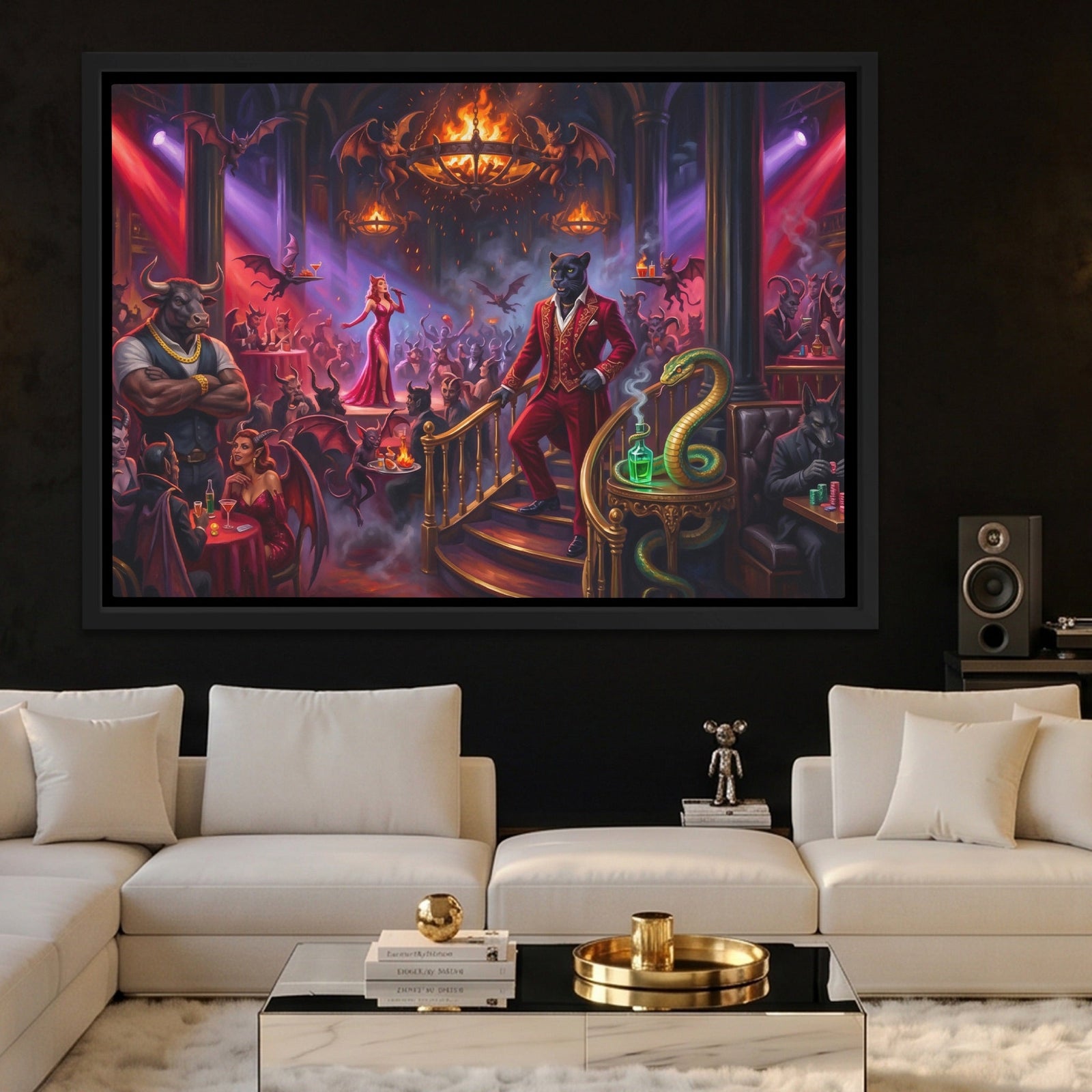 Devil's Night Club canvas wall art