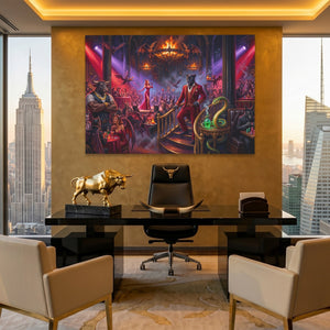Devil's Night Club canvas wall art, room view
