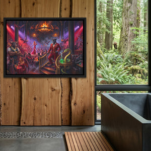 Devil's Night Club canvas wall art, room view