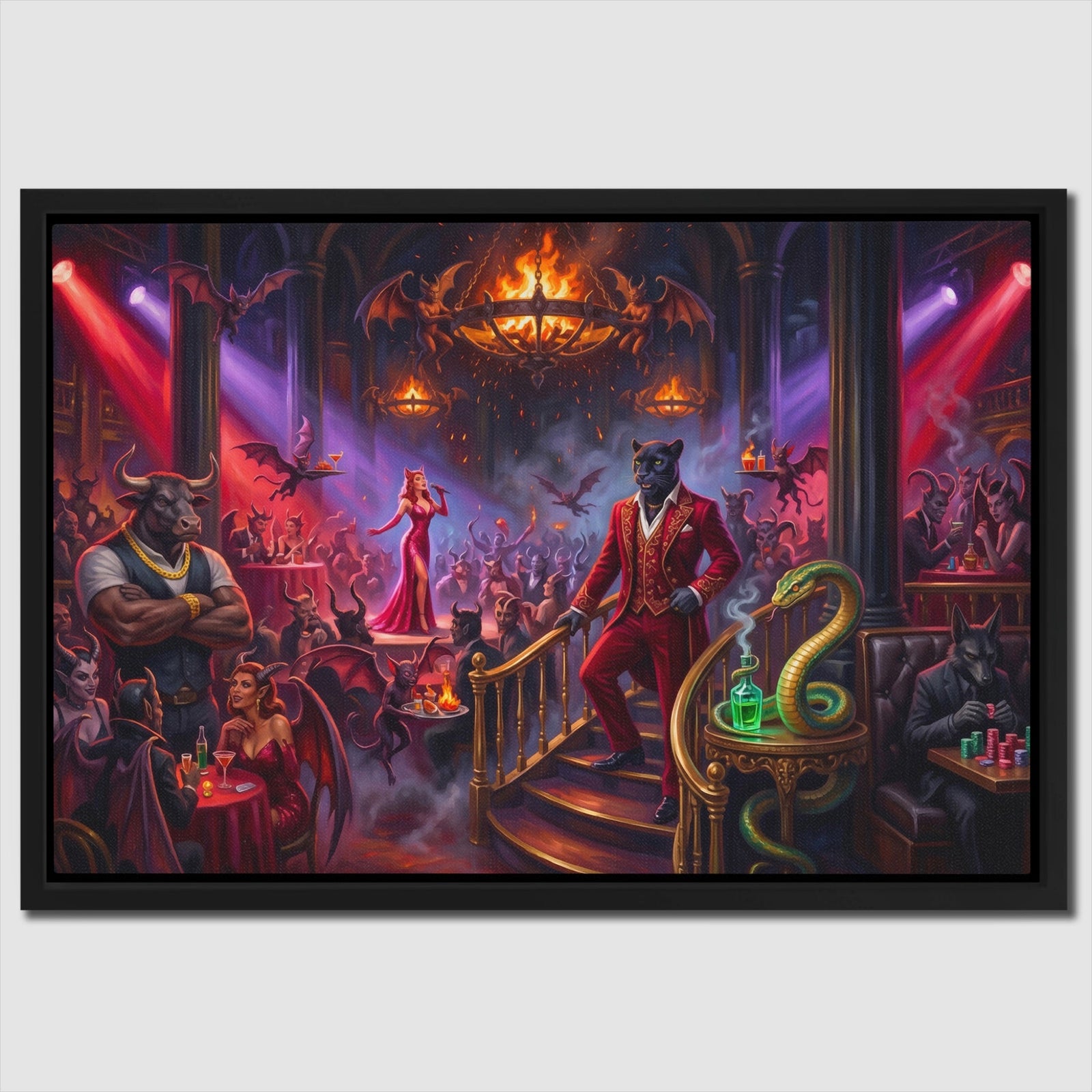 Devil's Night Club canvas wall art