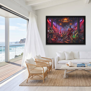 Devil's Night Club canvas wall art, room view