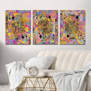 Diamond Royalty 3 Piece Set - Luxury Wall Art