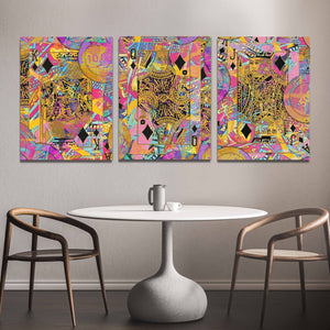 Diamond Royalty 3 Piece Set - Luxury Wall Art