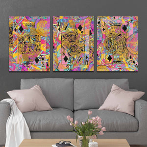 Diamond Royalty 3 Piece Set - Luxury Wall Art