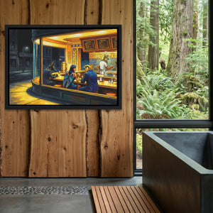 Diner Nocturne Gold - Luxury Wall Art