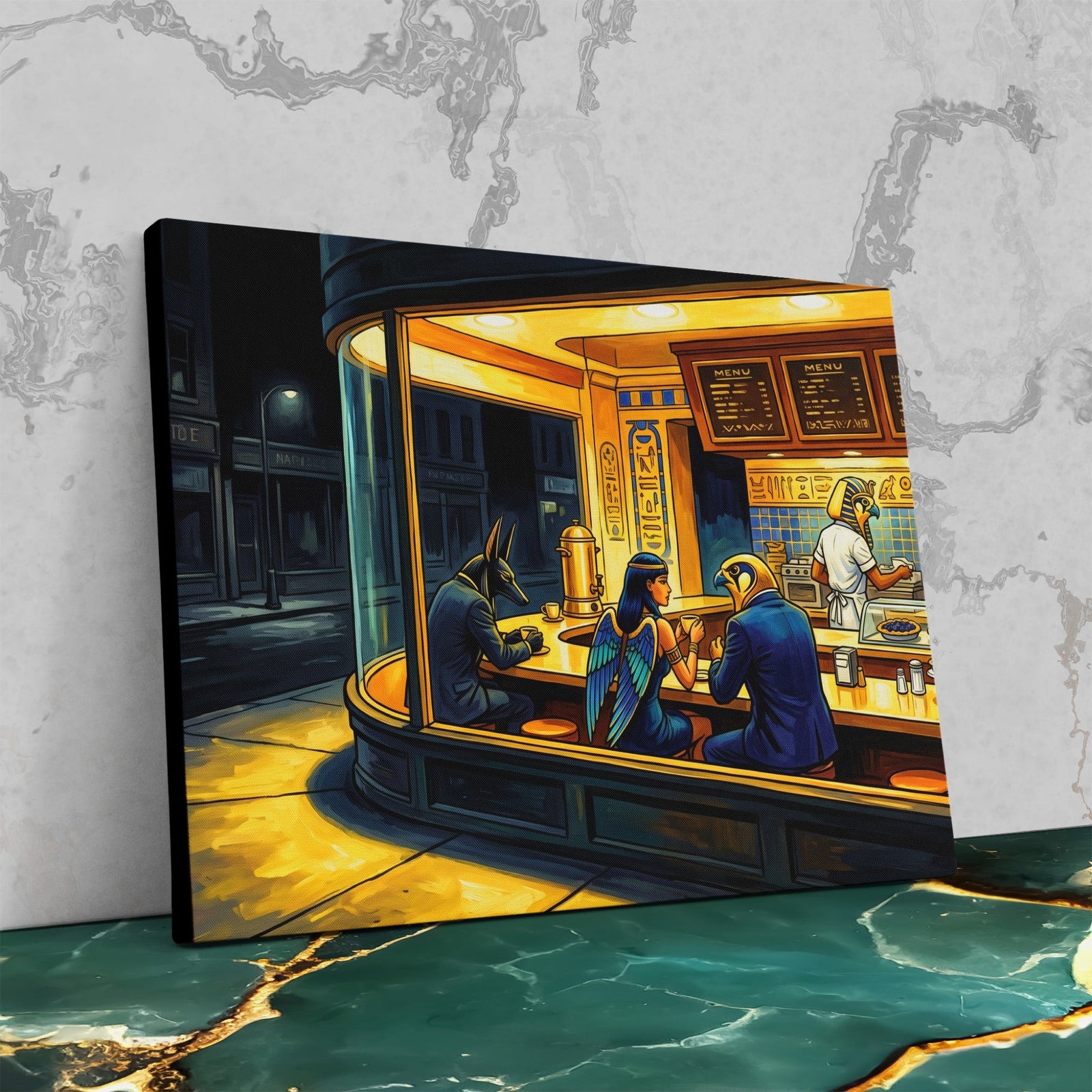 Diner Nocturne Gold - Luxury Wall Art