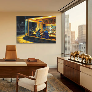 Diner Nocturne Gold - Luxury Wall Art