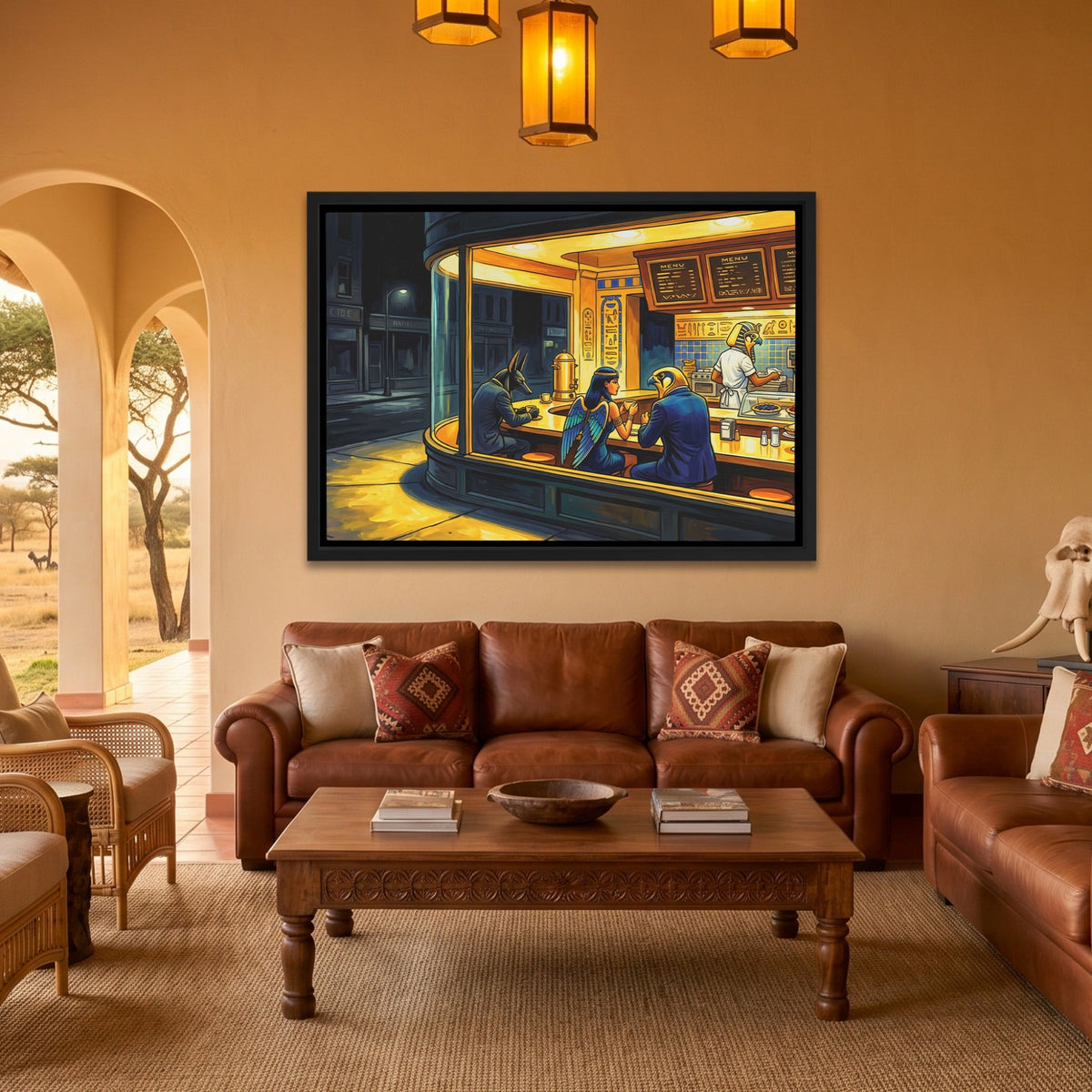 Diner Nocturne Gold - Luxury Wall Art