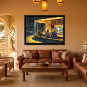 Diner Nocturne Gold - Luxury Wall Art