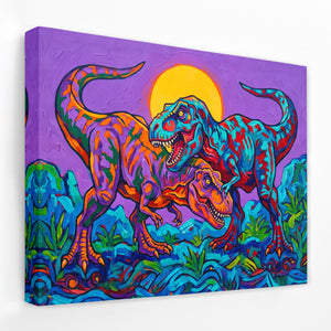 Dinosaurs Vibrant Wilderness — Dinosaurs Vibrant Wilderness Landscape   Side View   Mirror Wrap 73