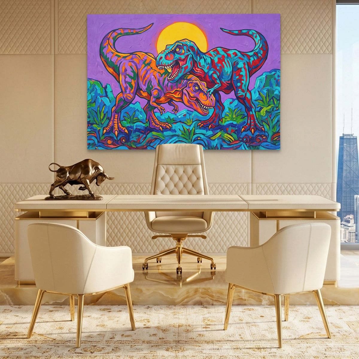 Dinosaurs Vibrant Wilderness — Dinosaurs Vibrant Wilderness Lux Gold Bull Land 105