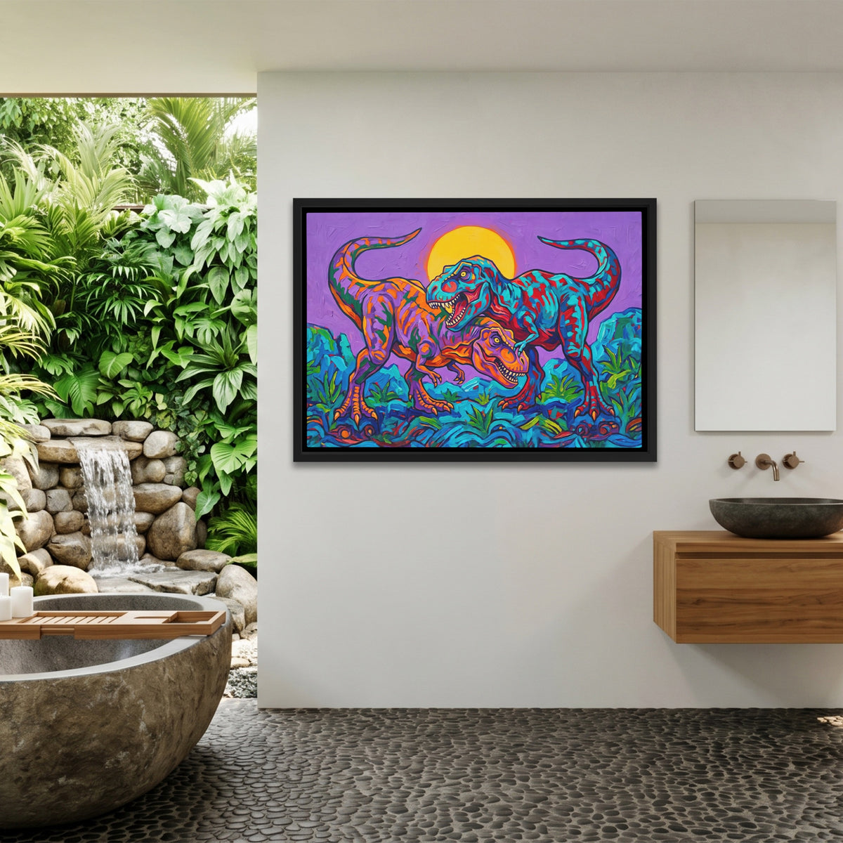 Dinosaurs Vibrant Wilderness — Dinosaurs Vibrant Wilderness Outdoor Bathroom Land 153