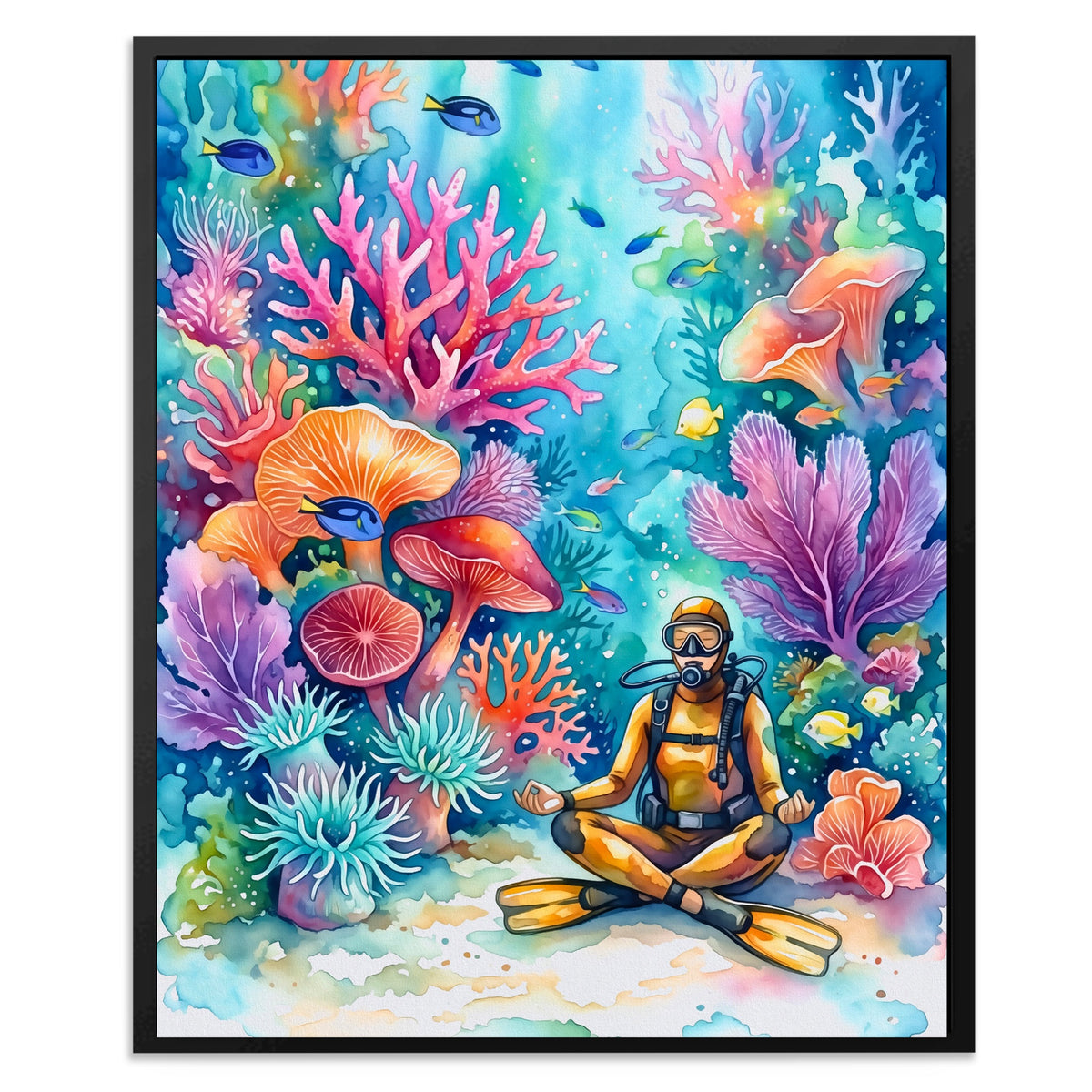 Diver Coral Meditation — Diver Coral Meditation Front Facing Portrait2 81