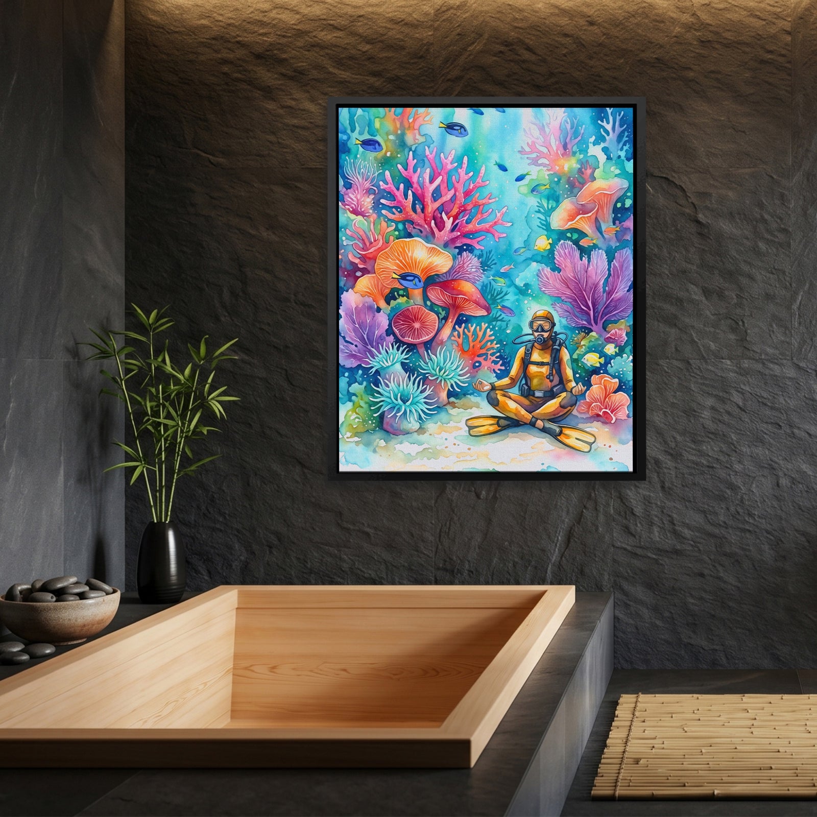 Diver Coral Meditation — Diver Coral Meditation Front Facing Portrait2 81