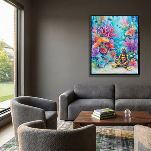 Diver Coral Meditation — Diver Coral Meditation Golf Course House Port 99