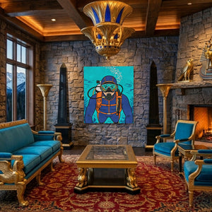 Diver Deep Reflection - Luxury Wall Art