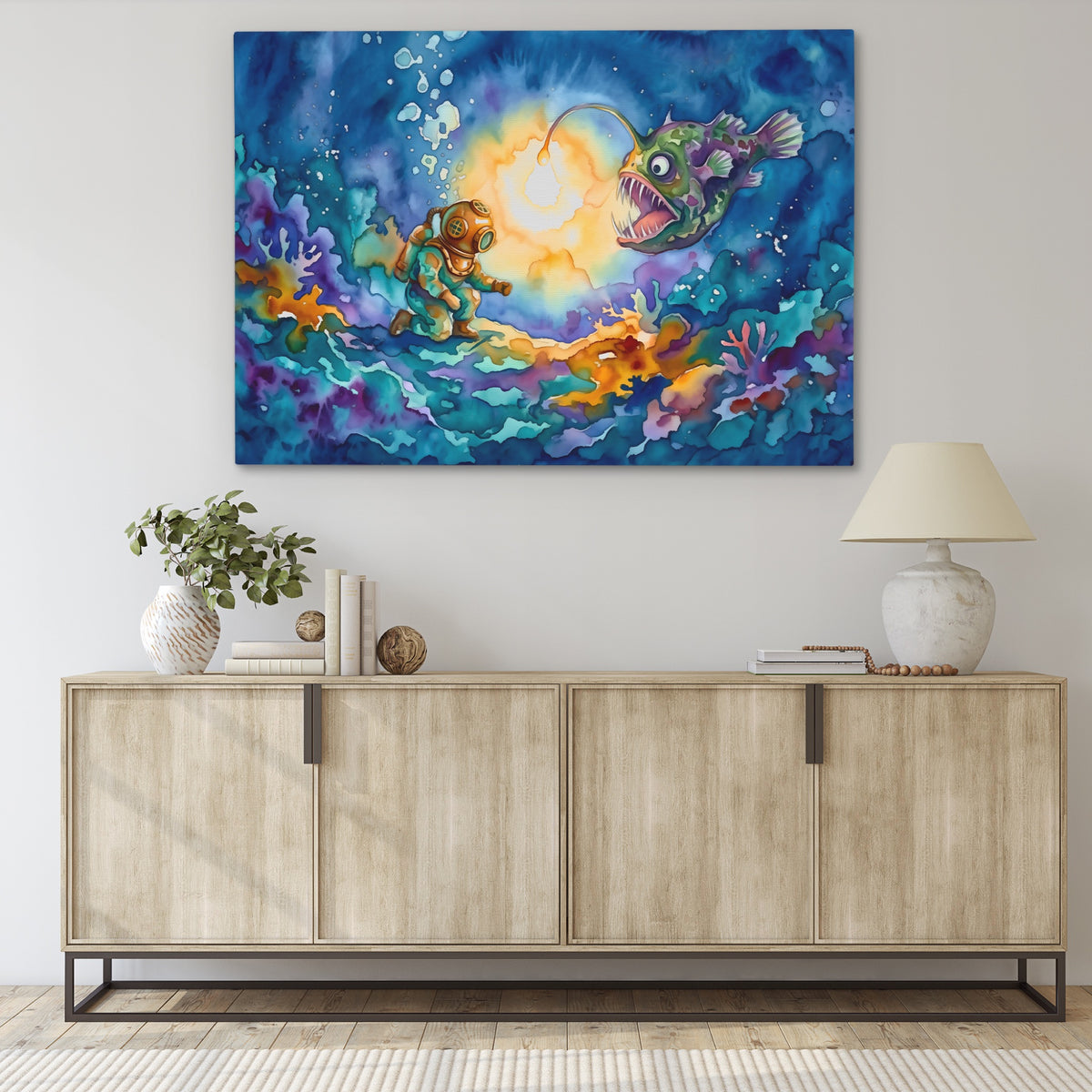 Diver Lantern Discovery — Diver Lantern Discovery Living Room Desk 90