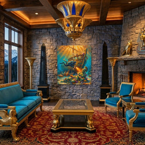 Diver Sunken Wreck - Luxury Wall Art