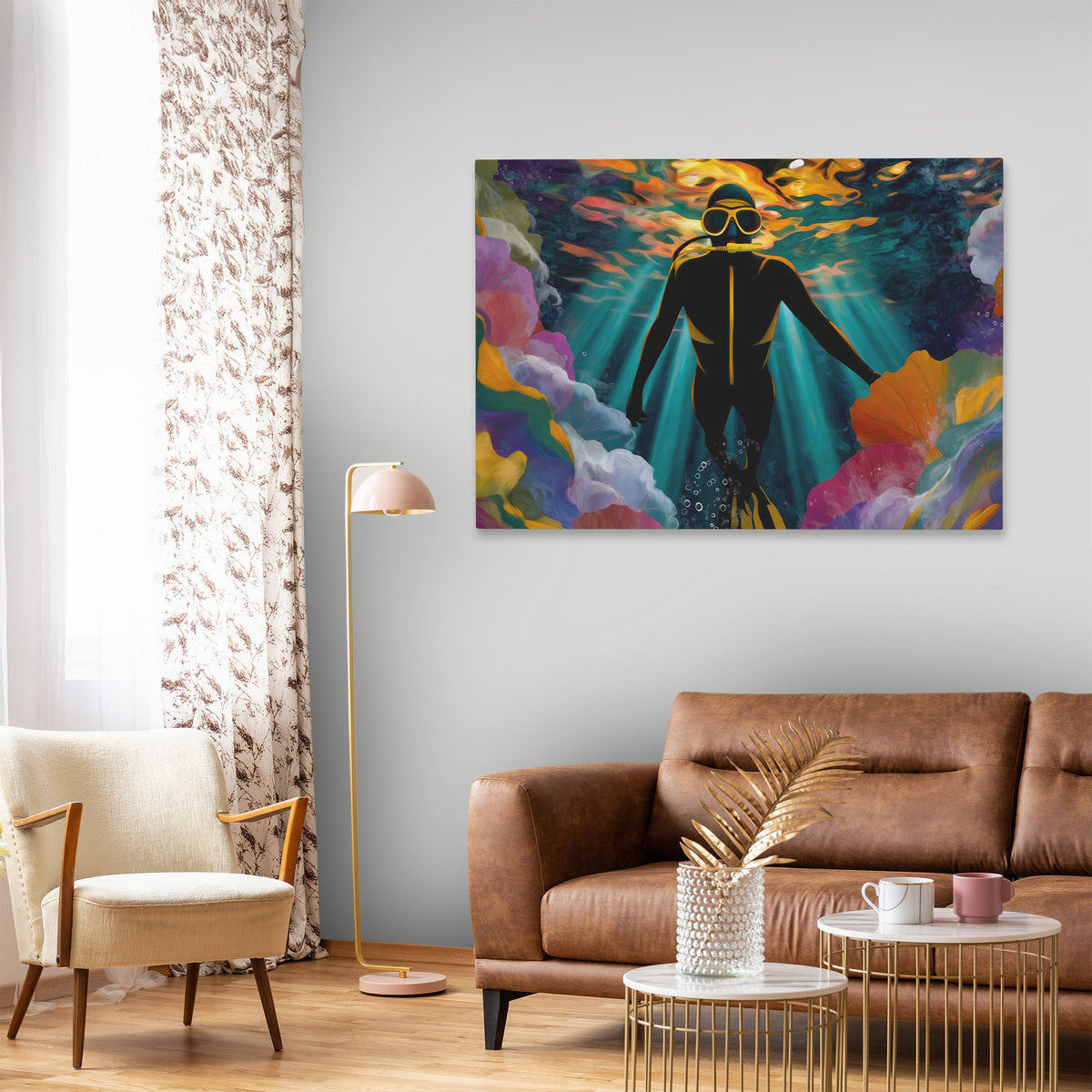 Divers Radiant Plunge - Luxury Wall Art
