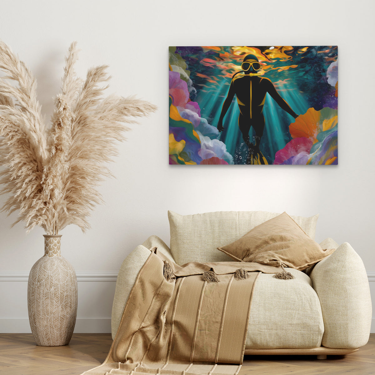 Divers Radiant Plunge - Luxury Wall Art
