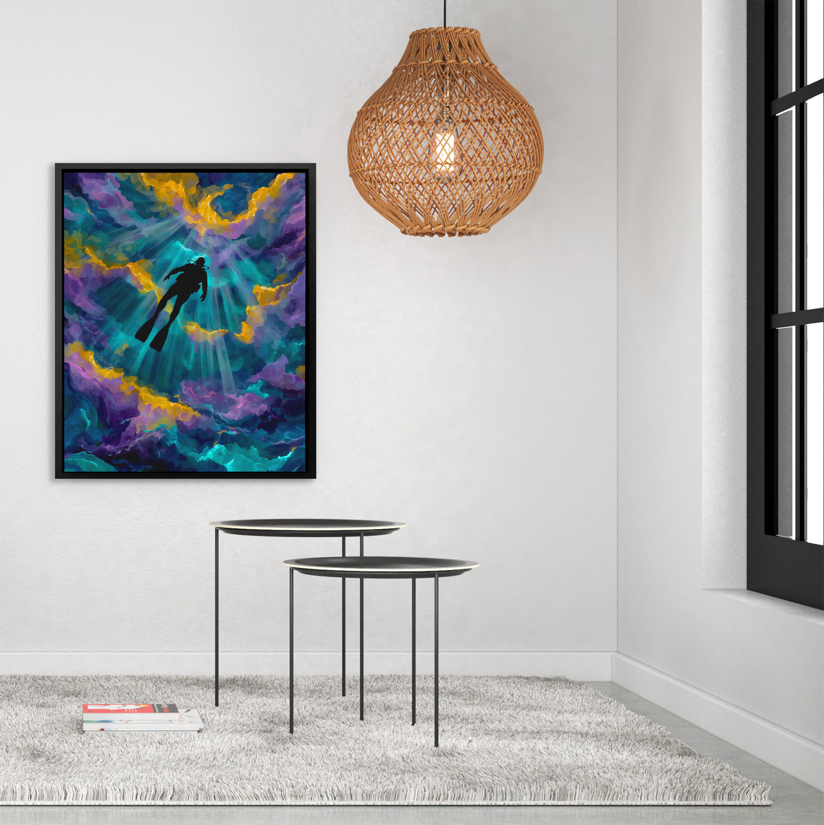 Diver's Teal Ascension