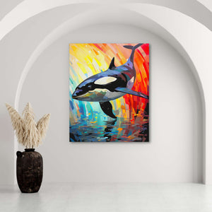 Diving Orca - Luxury Wall Art