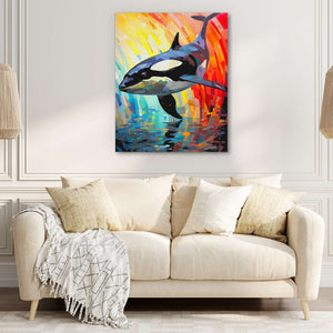 Diving Orca - Luxury Wall Art