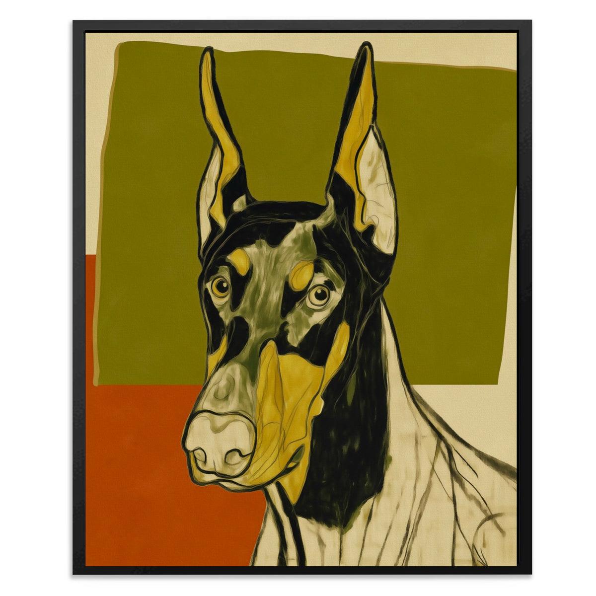 Doberman Autumn Watch - Luxury Wall Art