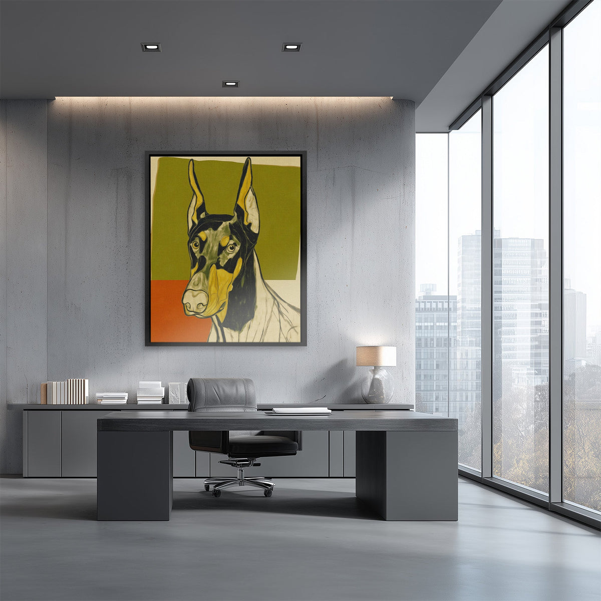Doberman Autumn Watch - Luxury Wall Art