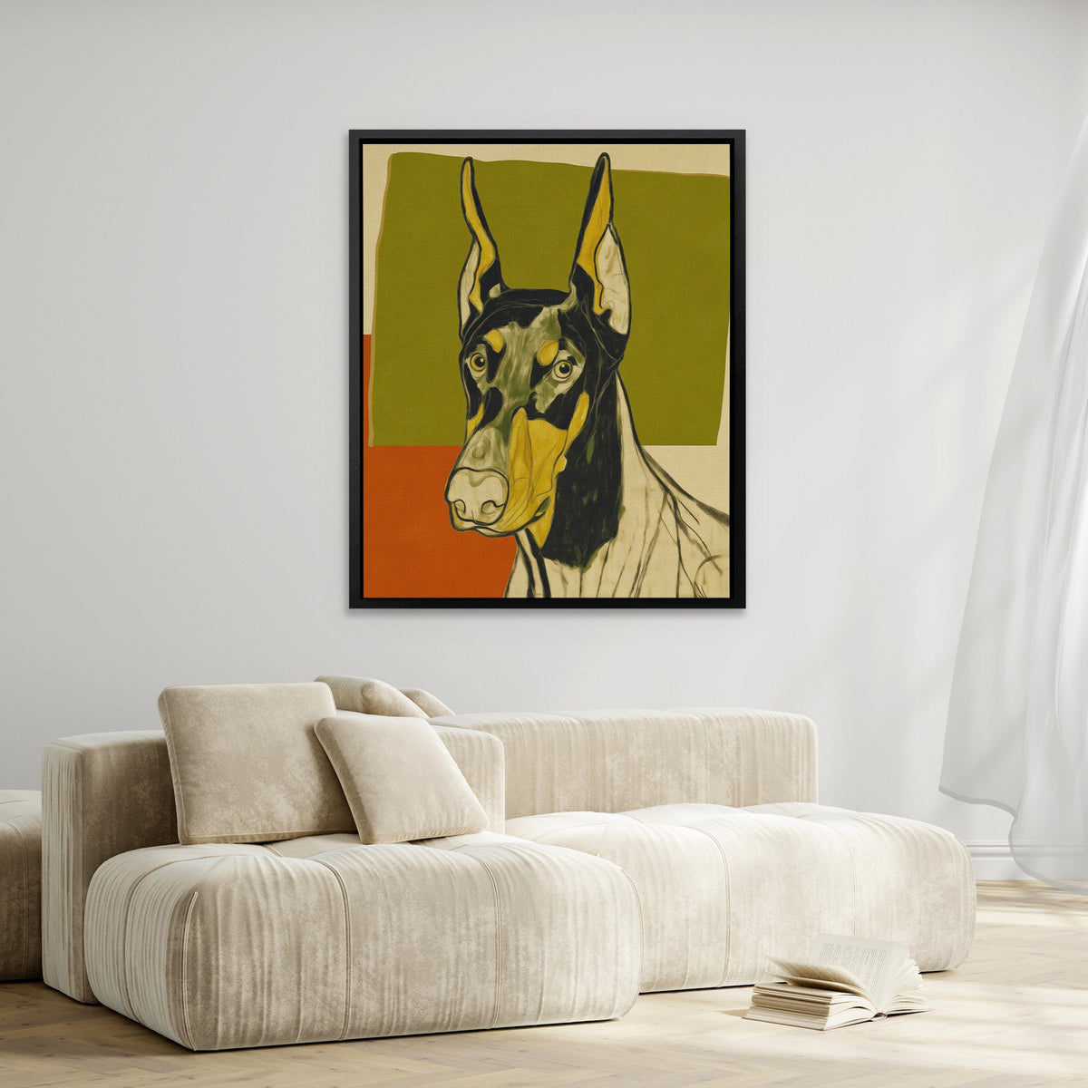 Doberman Autumn Watch - Luxury Wall Art