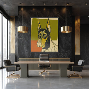Doberman Autumn Watch - Luxury Wall Art