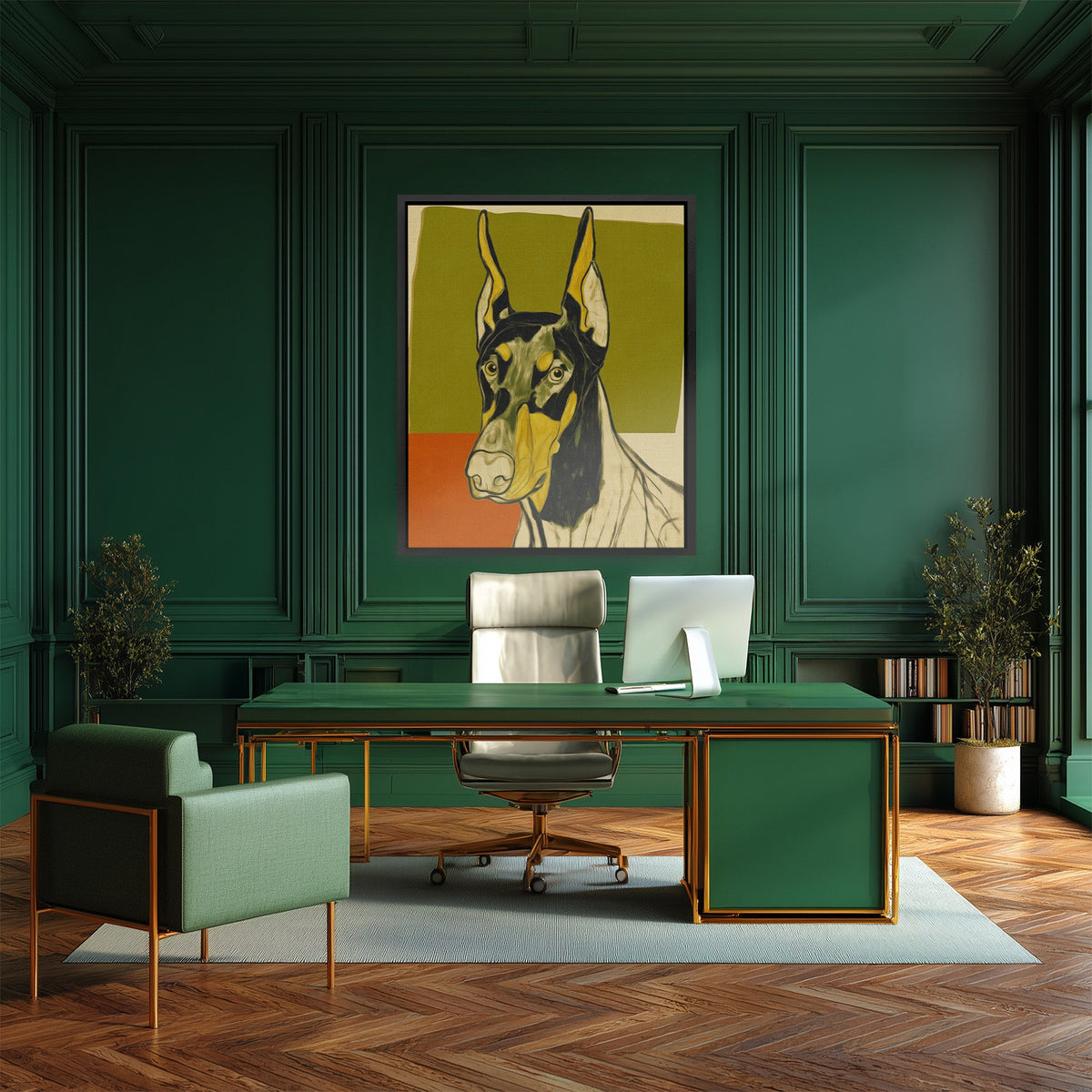 Doberman Autumn Watch - Luxury Wall Art