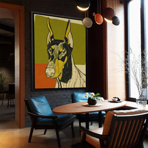 Doberman Autumn Watch - Luxury Wall Art