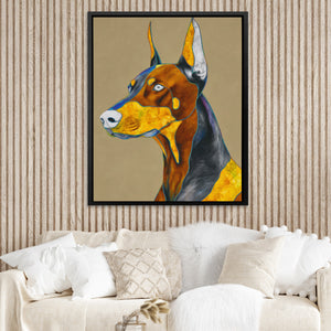 Doberman Geometric Profile — Doberman Geometric Profile Boojie Vibe Couch Close Up 59